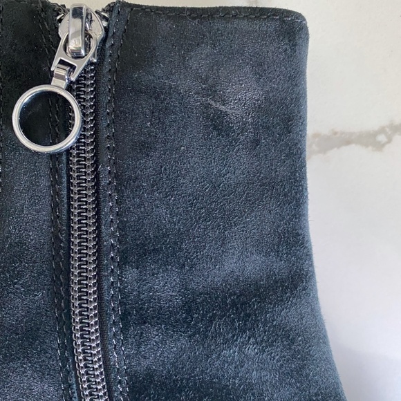 Earth Sparta  Suede Leather  Block Heel Braided  Zipper Ankle Bootie- Size 6 - Picture 9 of 12